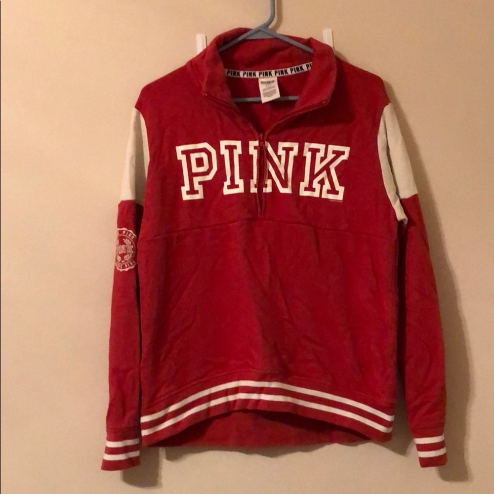 VS burnt orange/red quarter zip